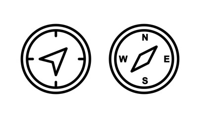Compass icon logo design. arrow compass icon sign and symbol