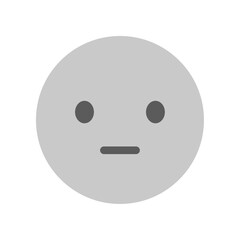 無表情でフリーズした真顔の絵文字 - スン…とした無言や無感情なイラスト素材