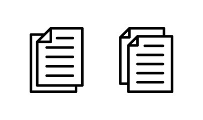 Document icon logo design. Paper sign and symbol. File Icon