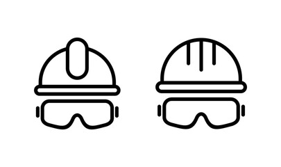Helmet icon logo design. Motorcycle helmet sign and symbol. Construction helmet icon. Safety helmet