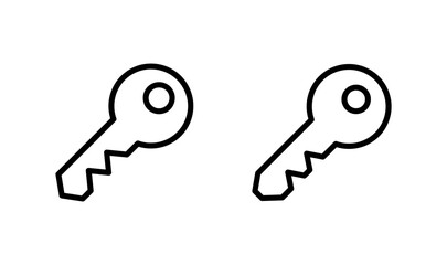 Key icon logo design. Key sign and symbol.