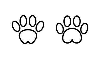 Obraz premium Paw icon logo design. paw print sign and symbol. dog or cat paw