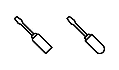 Screwdriver icon logo design. tools sign and symbol