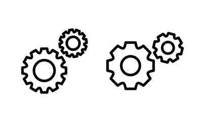 Setting icon logo design. Cog sign and symbol. Gear Sign