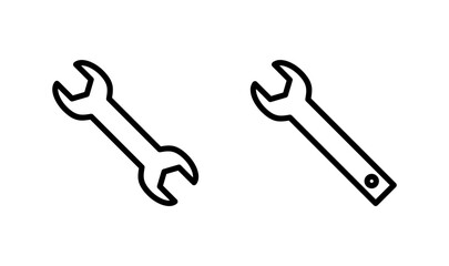 Wrench icon logo design. repair icon. tools sign and symbol