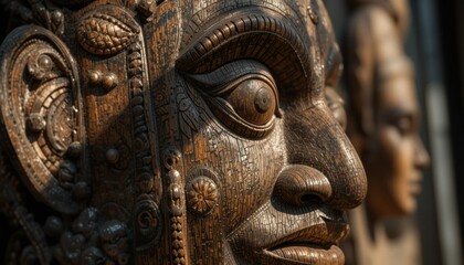 Obraz premium wooden mask sculpture