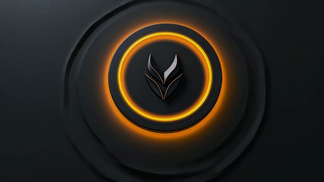 A logo, emphasizing elegance and modernity, logo should be suitable for a dark black background, Generative AI Videos.