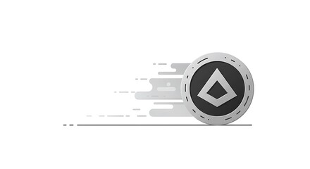Abstract motion graphic design geometric shape circle and triangle