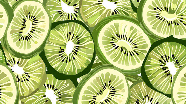 Close-up of a kiwi slice background
