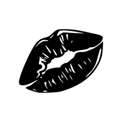 fashionable kiss mark icon