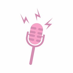 retro microphone icon