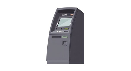 Automated teller machine illustration for banking and finance concepts