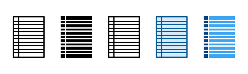 Legal Pad Icon Set Multiple Style Collection