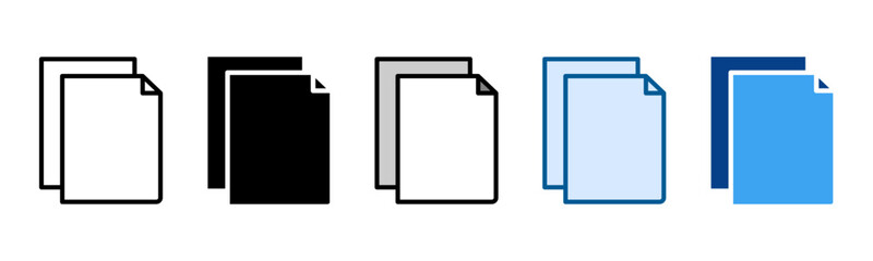 Plain Sheet Icon Set Multiple Style Collection