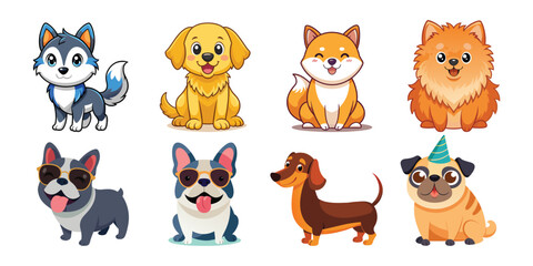Collection of Adorable Cartoon Dogs