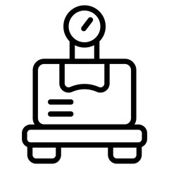 Cargo scales Line Icon