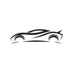  Abstract Sport Car Outline Logo