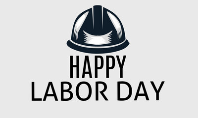 Fototapeta premium labor day greeting card or international workers day vector illustration with worker safety helmet. labor day celebration.