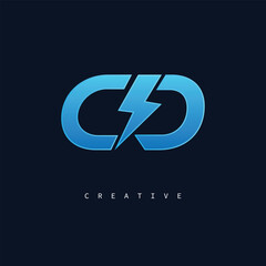 CD Monogram Logo – Bold Modern Letter mark for Creative Branding, Tech & Energy Identity