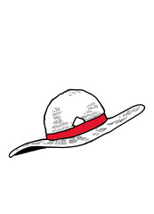 vector illustration of strawhats
