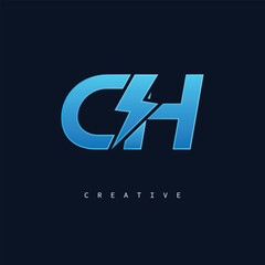 CH Monogram Logo – Bold Modern Letter mark for Creative Branding, Tech & Energy Identity