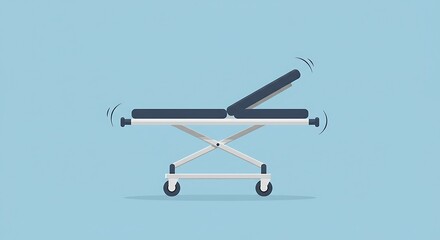Elevated hospital stretcher illustration for medical and healthcare use