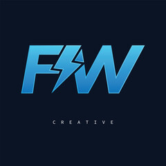 FW Monogram Logo – Bold Modern Letter mark for Creative Branding, Tech & Energy Identity