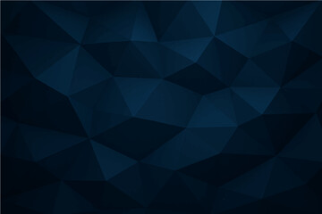 Abstract polygonal pattern luxury dark blue background.