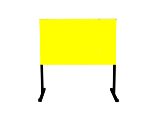 blank yellow sign isolated on white