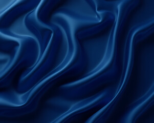 Obraz premium blue silk background, Navy blue silk satin, Dark elegant luxury abstract
