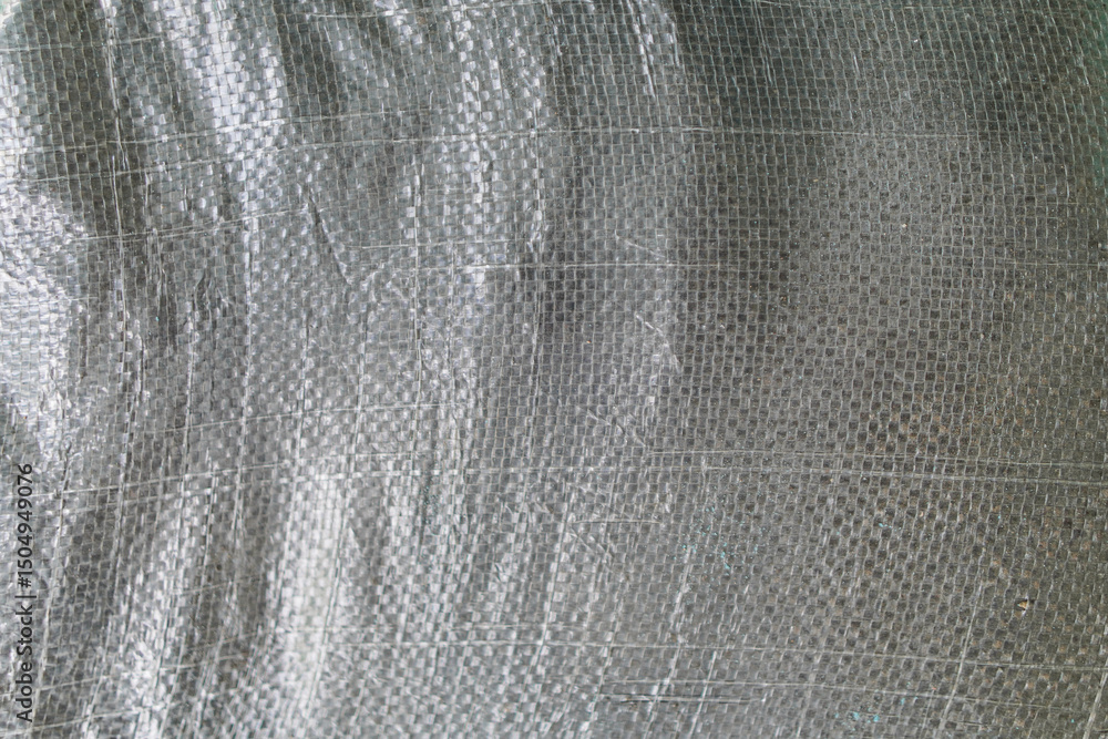 Poster an abstract close-up showcases interwoven threads creating a textured, durable material. the interpl