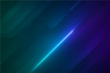 Abstract green blue and purple violet vector abstract modern technology background with glowing line. Future technology concept. Horizontal banner template. Vector illustration.