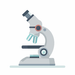 Grey and White Microscope Illustration