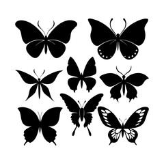Obraz premium Assorted Butterfly Silhouettes