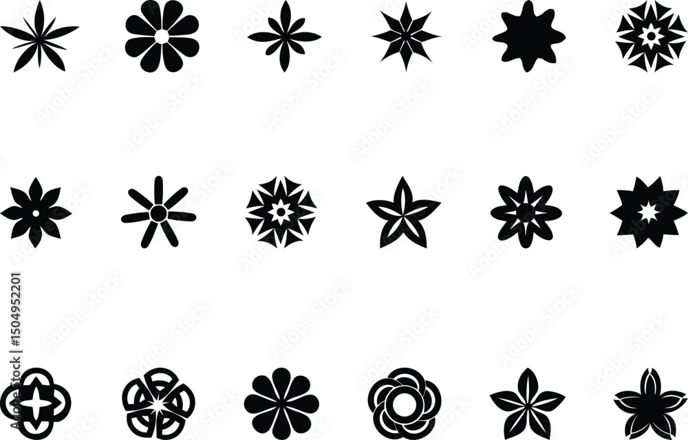 Poster modern, stylish and creative abstract geometric shapes and grids silhouette vector illustration, abs