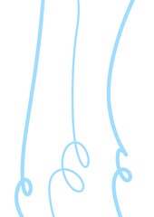 Simple blue line element with transparent background nodes 