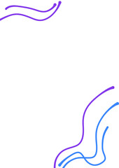 Corner blue with line art simple