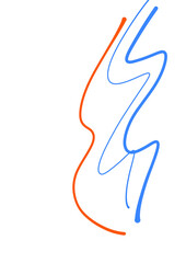 Line art abstract transparan background full color 