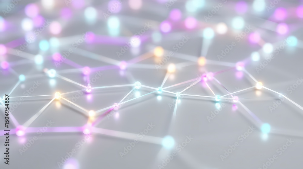 Poster illuminated network abstract technology connection