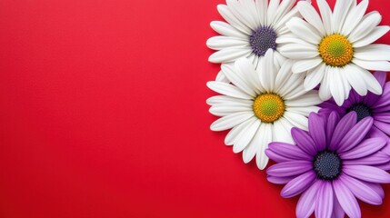 Colorful Mixed Flower Bouquet on Bright Background