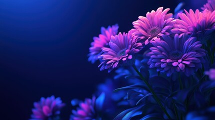 close up of blue flowers