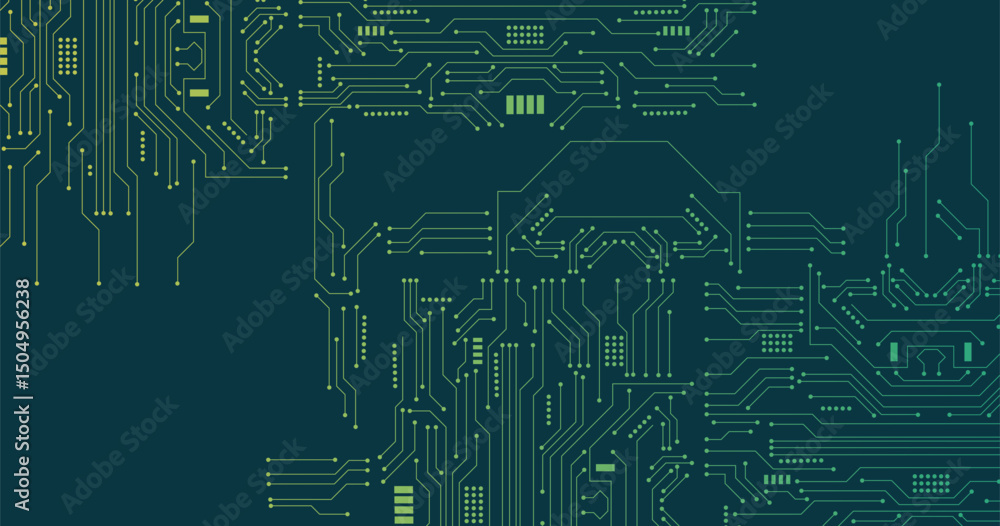 Poster seamless circuit board pattern. abstract futuristic circuit board technology background. circuit boa