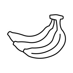 Banana Fruits Editable Stroke Icons. Healthy Eating, Vegan Food, Diet, Weight Loss, Vegetarian Food Themes Vector Illustration