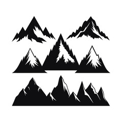 Obraz premium Mountain Silhouette Vectors