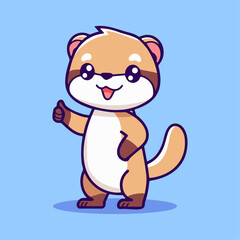 a cartoon cat with a thumbs up