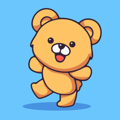 a cartoon bear with a tongue sticking out