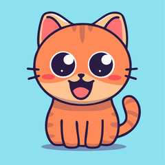 a cartoon cat with a big smile on its face