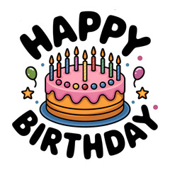 birthday cake with candles