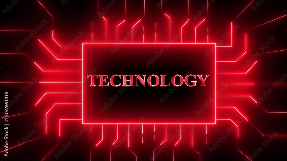 Poster abstract glowing technology text learning and artificial intelligence business, modern technology, i