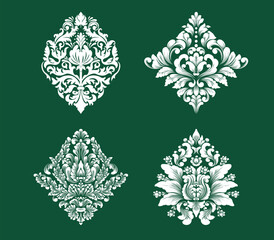 Western pattern floral art collection. This drawing is good wall and backdrop decorations.